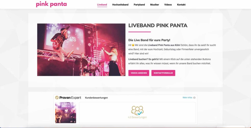 pink panta partyband dropaweb studio